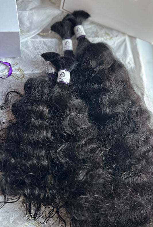 Raw Curly Bulk Hair